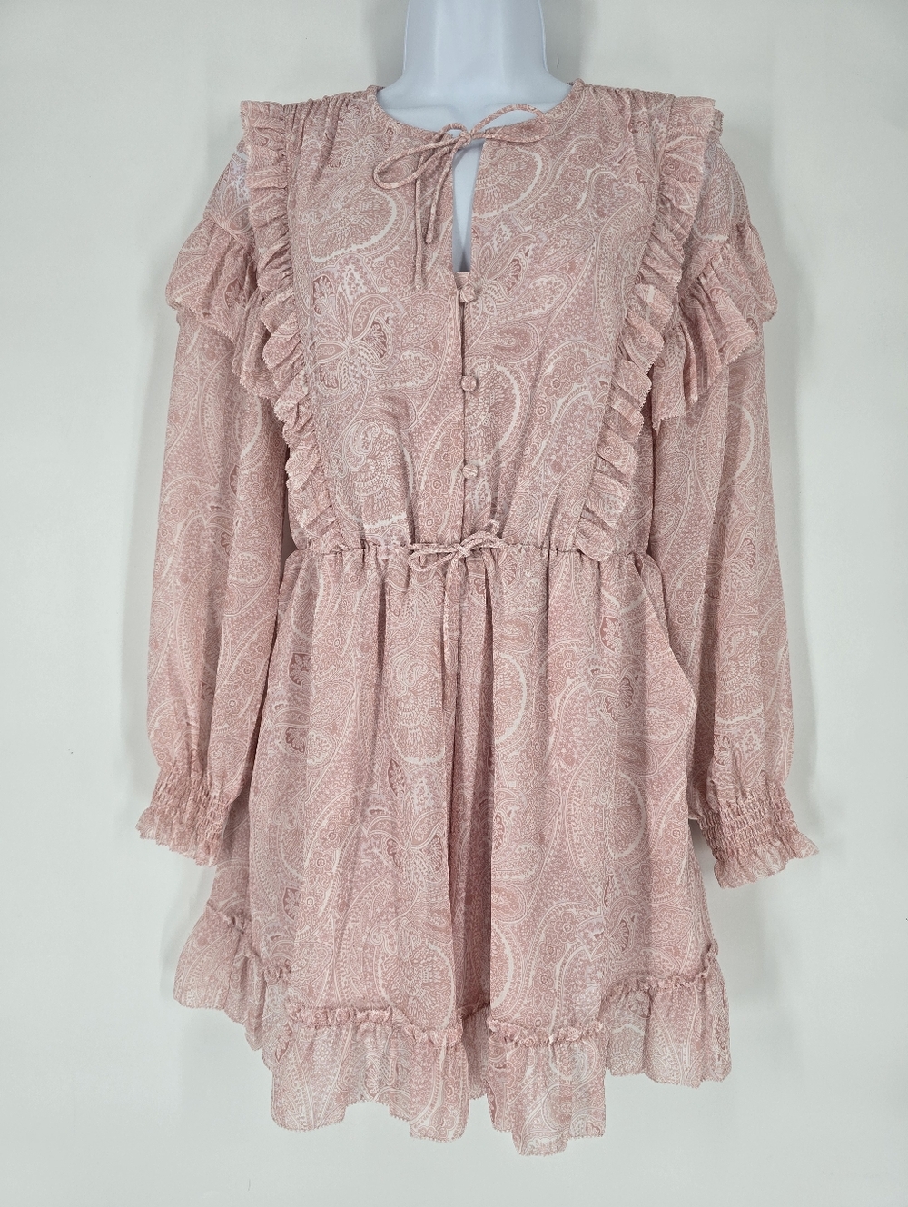 AllSaints Pink Ellis Shahmina Playsuit Romper Size 2